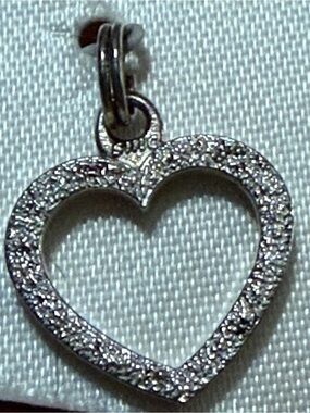 VTG NEW Sterling Silver Heart Pendant Charm Signed 925 and SINC. Rare piece!